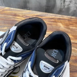 B30 SNEAKER ANTHRACITE GRAY MESH AND BLACK, BLUE AND DIOR GRAY TECHNICAL FABRIC - CD113
